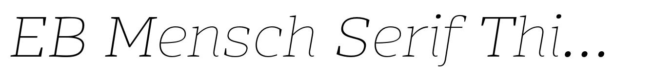 EB Mensch Serif Thin Italic